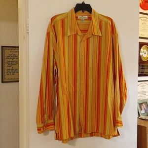 Tommy Bahama XXL Orange Long Sleeve Button Down Casual Shirt